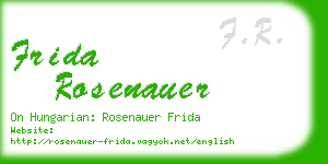 frida rosenauer business card